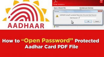 Aadhar Card Password, Aadhar Password PDF