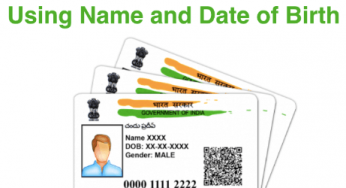 Aadhar Card Download By Name and Date of Birth
