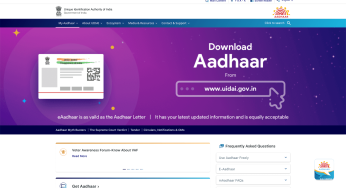 uidai.gov.in, Corrections, Link PAN with Aadhar, Other Services