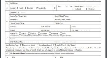 Aadhar Card Correction Form Online, Updation via online/offline, Biometric Steps