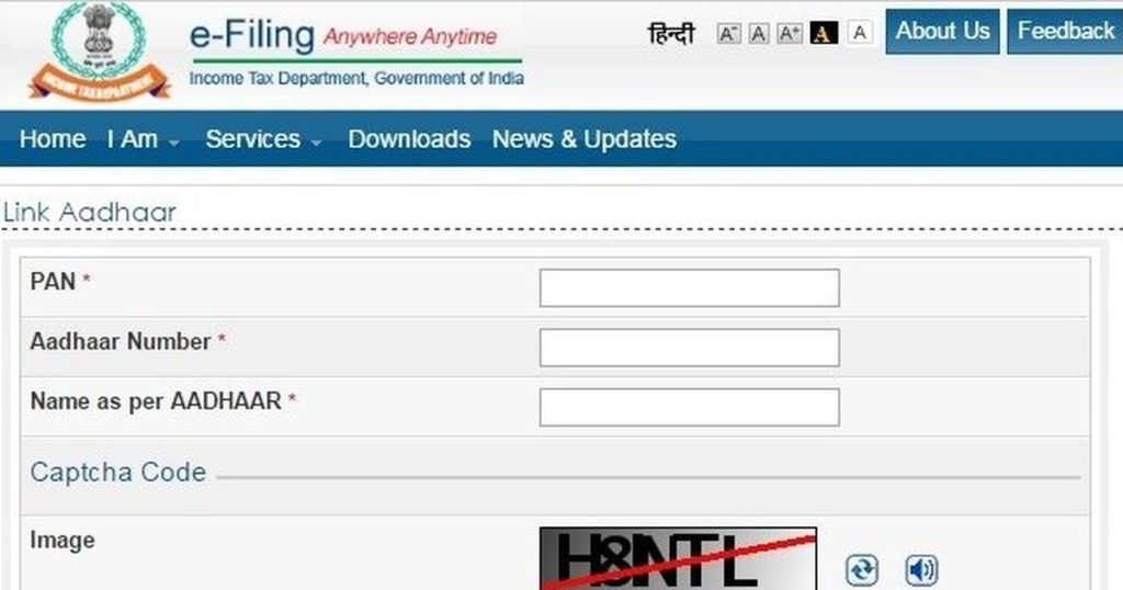 IncomeTaxIndiaEfiling Link Aadhar Card